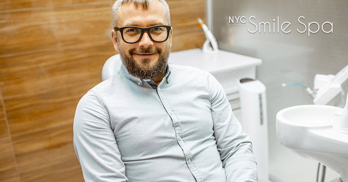 man at dentist