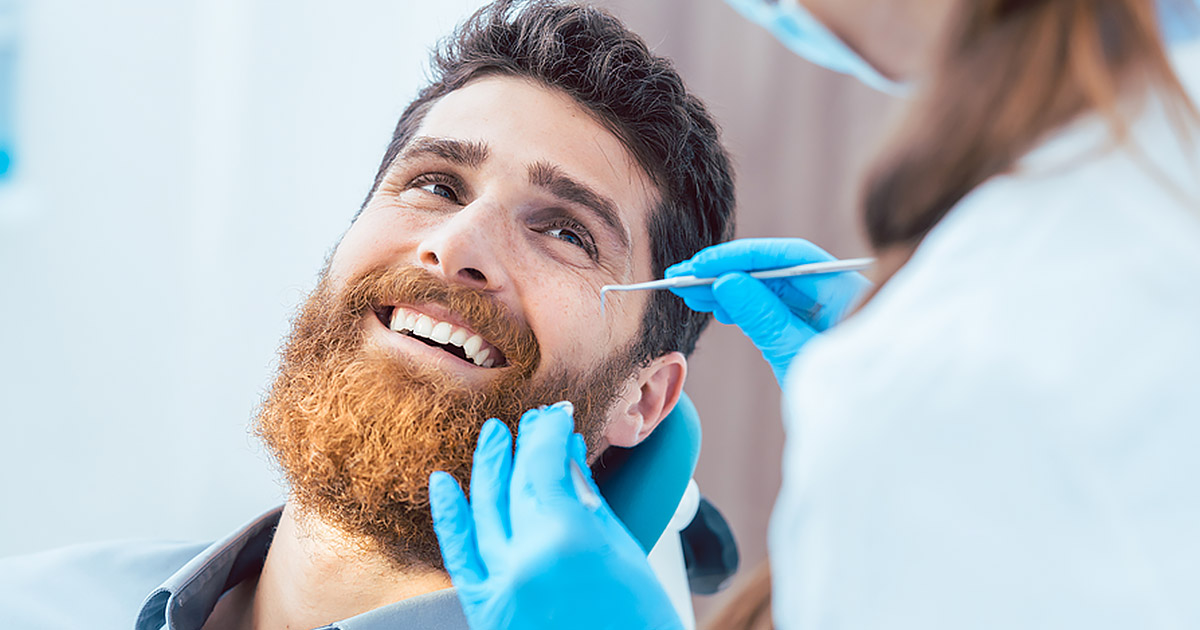 man at dentist