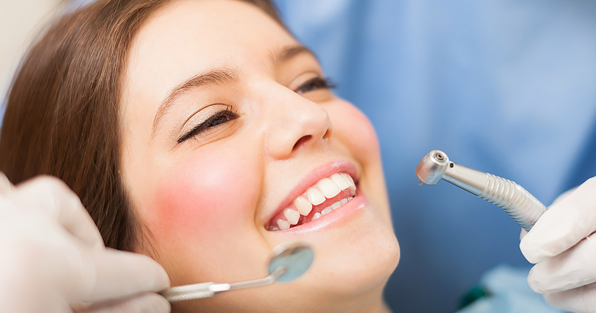 woman at dentist