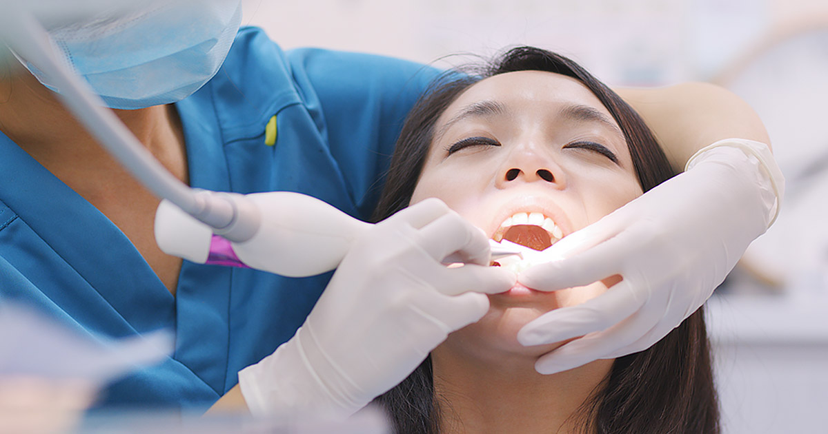 woman at the dentist