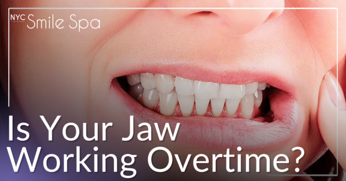 Is Your Jaw Working Overtime? female holding jaw in pain